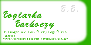 boglarka barkoczy business card